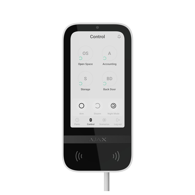 AJAX Superior KeyPad TouchScreen Fibra Tastatur - Weiss AJAX Superior KeyPad TouchScreen Fibra Tastatur - Weiss