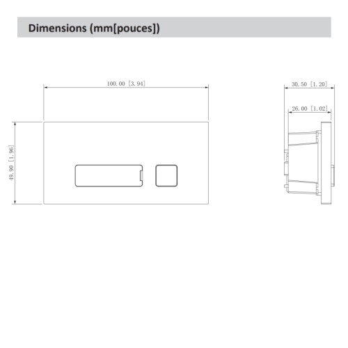 1 mechanisches Ruftastenmodul - für modulares Video-Türsprechanlagensystem 1 mechanisches Ruftastenmodul - für modulares Video-Türsprechanlagensystem