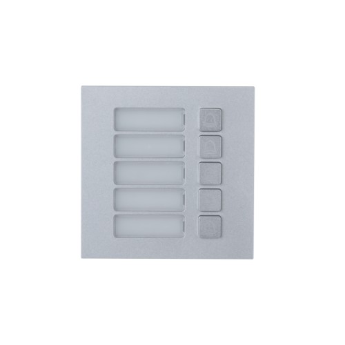 Module avec 5 boutons d'appel mécaniques - pour système d'interphone vidéo modulaire Module avec 5 boutons d'appel mécaniques - pour système d'interphone vidéo modulaire