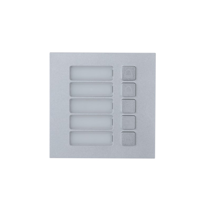 Module avec 5 boutons d'appel mécaniques - pour système d'interphone vidéo modulaire Module avec 5 boutons d'appel mécaniques - pour système d'interphone vidéo modulaire