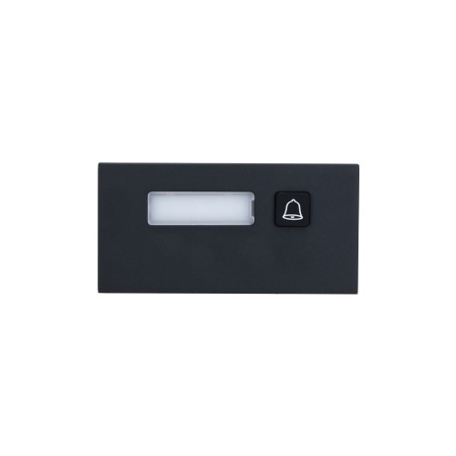 1 mechanisches Ruftastenmodul - für modulares Video-Türsprechanlagensystem Schwarz 1 mechanisches Ruftastenmodul - für modulares Video-Türsprechanlagensystem Schwarz