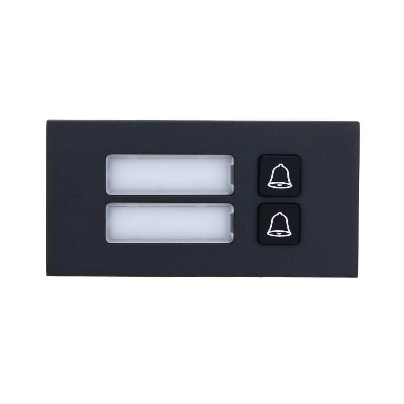 Module avec 2 boutons d'appel mécaniques - pour système d'interphone vidéo modulaire Noir Module avec 2 boutons d'appel mécaniques - pour système d'interphone vidéo modulaire Noir