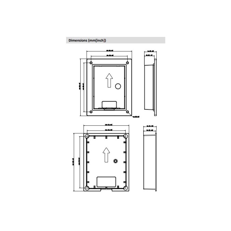 VTM114+Boîtier encastré - pour interphones Noir VTM114+Boîtier encastré - pour interphones Noir