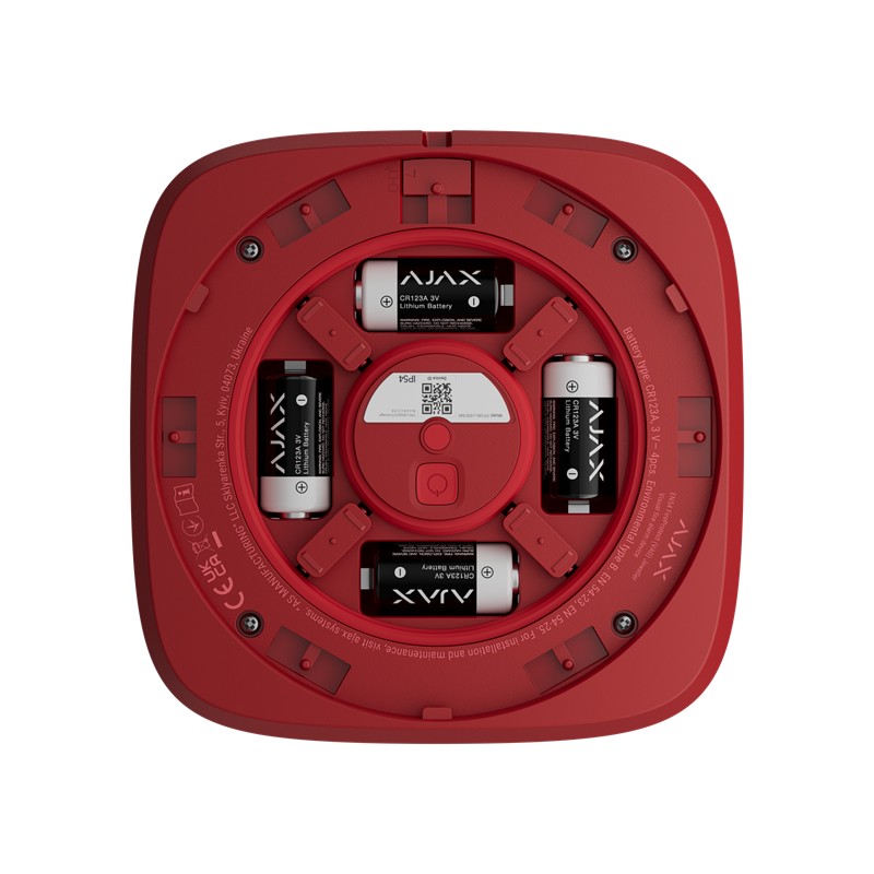 AJAX EN54 FireProtect (VAD) - Funk-optischer Signalgeber Rot AJAX EN54 FireProtect (VAD) - Funk-optischer Signalgeber Rot