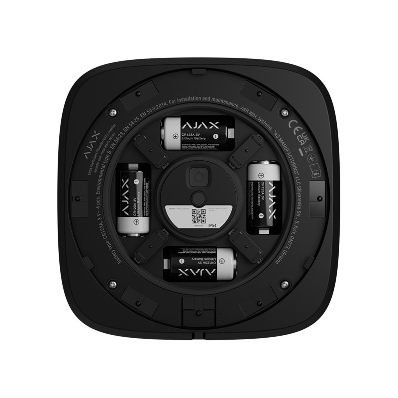 AJAX EN54 FireProtect (Sounder) - Avertisseur sonore sans fil Noir AJAX EN54 FireProtect (Sounder) - Avertisseur sonore sans fil Noir