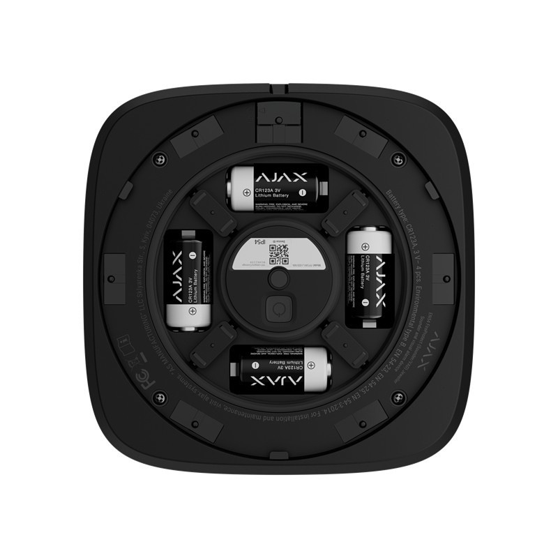 AJAX EN54 FireProtect (Sounder/VAD) - Avertisseur optique et sonore sans fil Noir AJAX EN54 FireProtect (Sounder/VAD) - Avertisseur optique et sonore sans fil Noir
