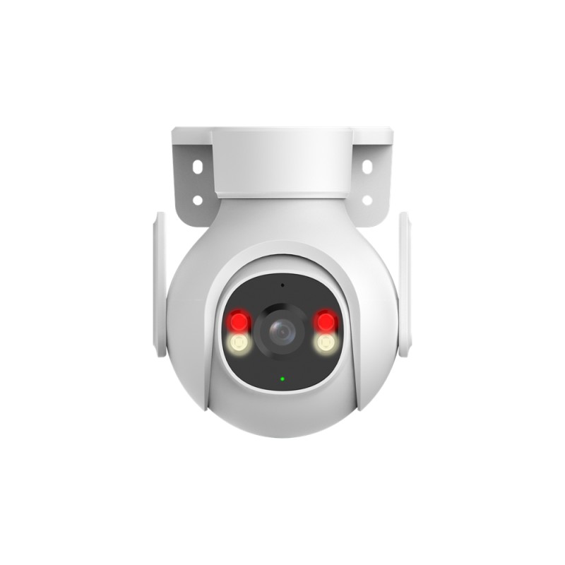 Caméra réseau 3MP et Wi-Fi - pour l'extérieur avec point focal fixe pour pivoter et s'incliner Blanc Caméra réseau 3MP et Wi-Fi - pour l'extérieur avec point focal fixe pour pivoter et s'incliner Blanc
