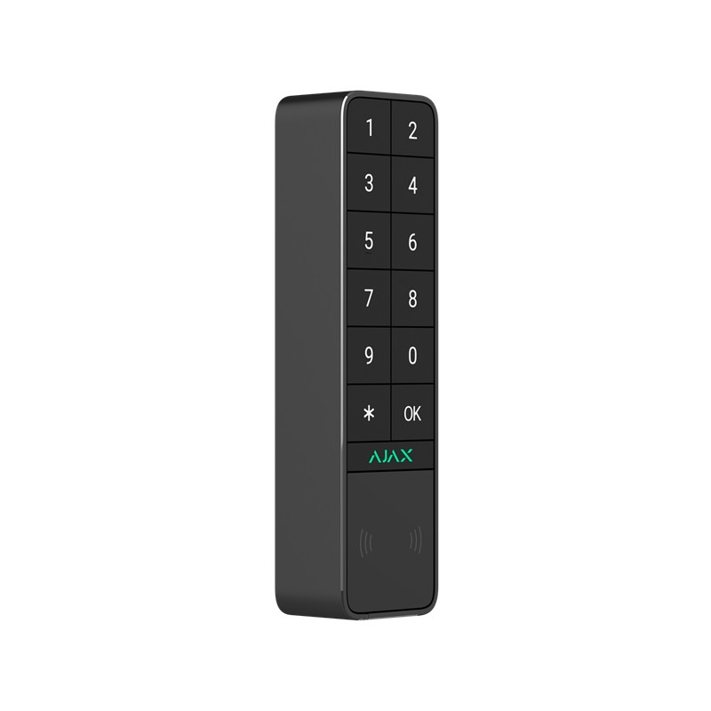 AJAX KeyPad Outdoor Jeweller - Kabelloses Bedienteil mit Authentifizierung über Pass, Tag, Smartphone und Codes - für den Innen-