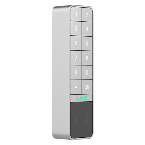 AJAX KeyPad Outdoor Jeweller - Kabelloses Bedienteil mit Authentifizierung über Pass, Tag, Smartphone und Codes - für den Innen- AJAX KeyPad Outdoor Jeweller - Kabelloses Bedienteil mit Authentifizierung über Pass, Tag, Smartphone und Codes - für den Innen-