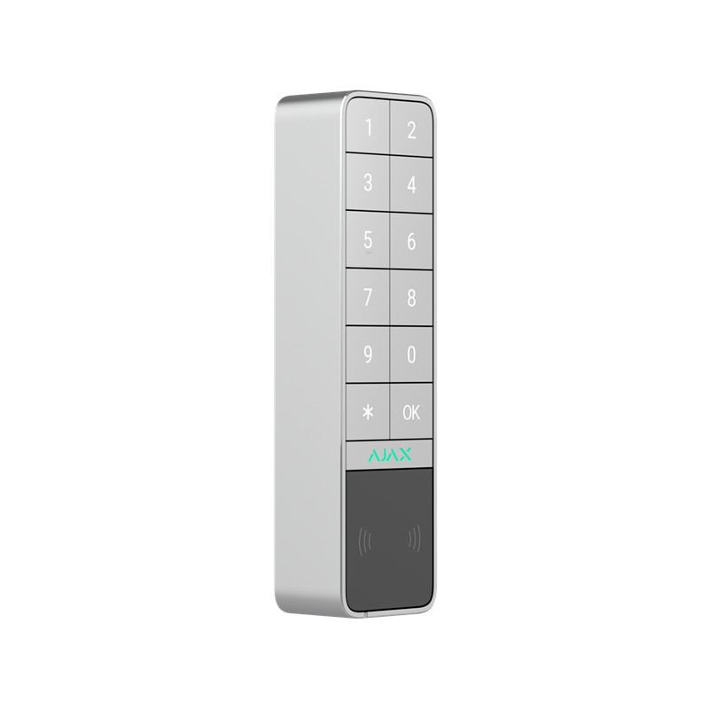 AJAX KeyPad Outdoor Jeweller - Kabelloses Bedienteil mit Authentifizierung über Pass, Tag, Smartphone und Codes - für den Innen- AJAX KeyPad Outdoor Jeweller - Kabelloses Bedienteil mit Authentifizierung über Pass, Tag, Smartphone und Codes - für den Innen-