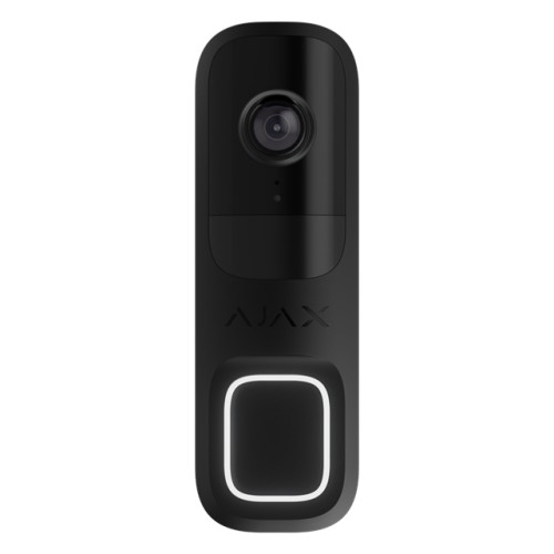 AJAX DoorBell - Sonnette de porte vidéo avec IA intégrée, capteur PIR et contrôle par application Noir