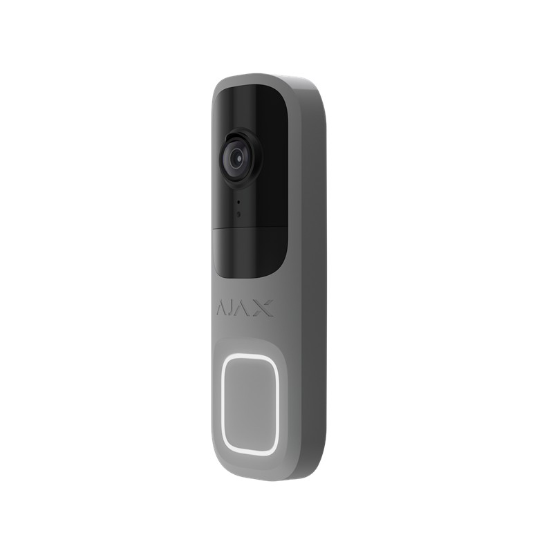 AJAX DoorBell - Sonnette de porte vidéo avec IA intégrée, capteur PIR et contrôle par application Gris AJAX DoorBell - Sonnette de porte vidéo avec IA intégrée, capteur PIR et contrôle par application Gris