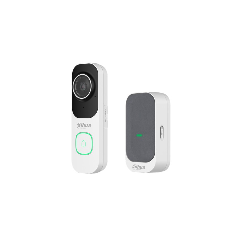 Sonnette vidéo 2K Blanc avec câble et sonnette WiFi Sonnette vidéo 2K Blanc avec câble et sonnette WiFi