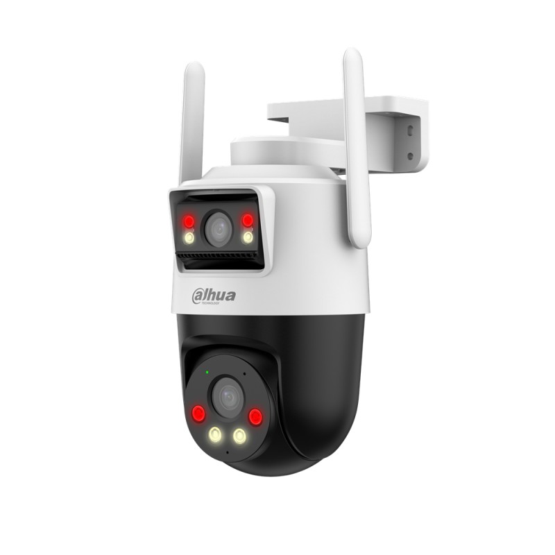 Caméra extérieure 3+3 MP avec deux objectifs, fonction panoramique et inclinaison et connexion 4G Caméra extérieure 3+3 MP avec deux objectifs, fonction panoramique et inclinaison et connexion 4G