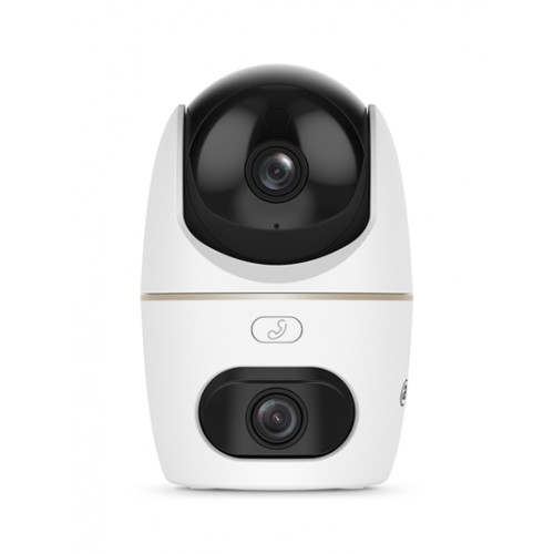 5+5MP Indoor Wi-Fi Dual-Lens Pan & Tilt Caméra Blanc