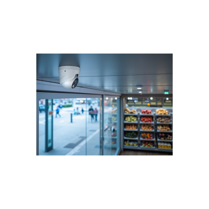 AJAX TurretCam HL (8 Mp/2,8 mm) - Caméra de surveillance IP filaire avec IA, angle de vue de 110°, éclairage hybride, TrueWDR, m AJAX TurretCam HL (8 Mp/2,8 mm) - Caméra de surveillance IP filaire avec IA, angle de vue de 110°, éclairage hybride, TrueWDR, m