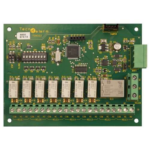 Extension de sortie câblée - 8 sorties relais