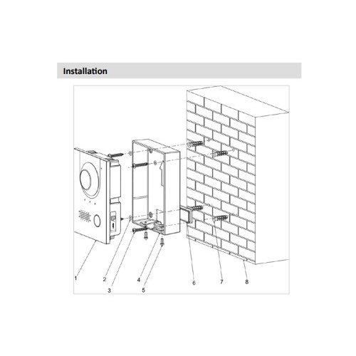 VTM115+Boîtier apparent - pour VTO2202F-P Argent
