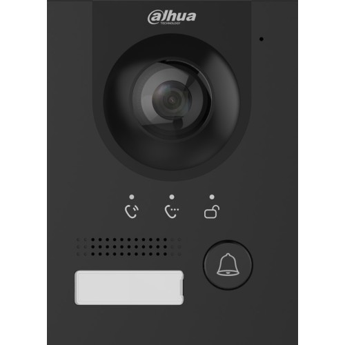 2-Draht-IP-Video-Türstation - für den Außenbereich Schwarz