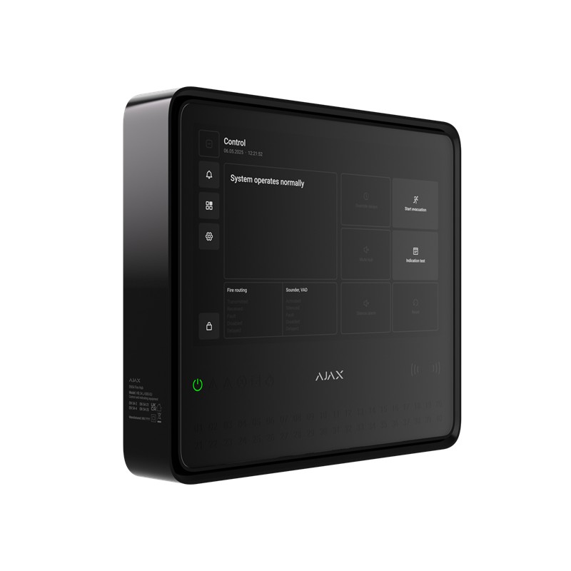 AJAX EN54 Fire Hub Jeweller Schwarz