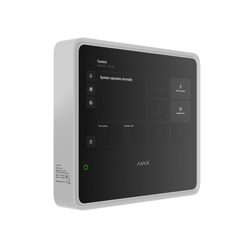 AJAX EN54 Fire Hub Jeweller Weiss