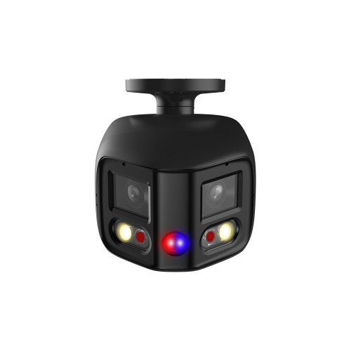 2x4MP TiOC Duo Splicing focale fixe Bullet WizSense Caméra réseau Noir