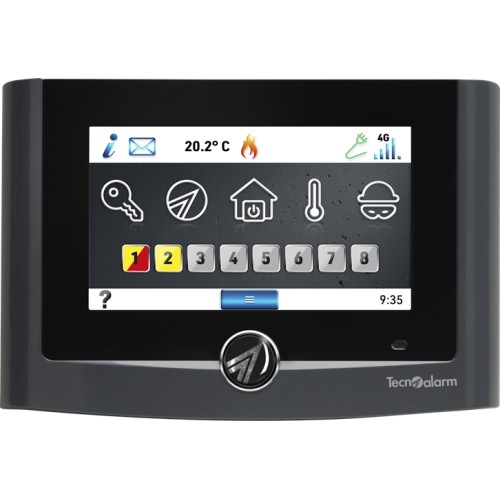 Panneau de commande avec écran tactile capacitif 4.3 » TFT et lecteur RFID intégré - Anthracite