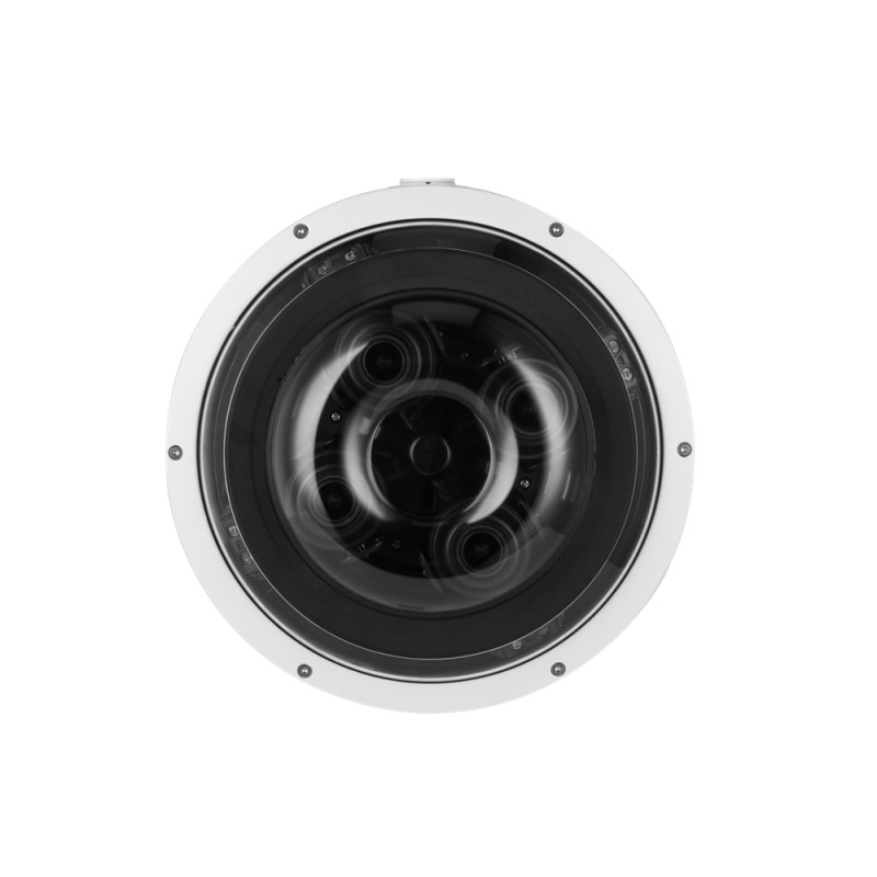 4 × 5 MP 4-direktionale Panorama Dome Wizmind Netzwerkkamera Weiss