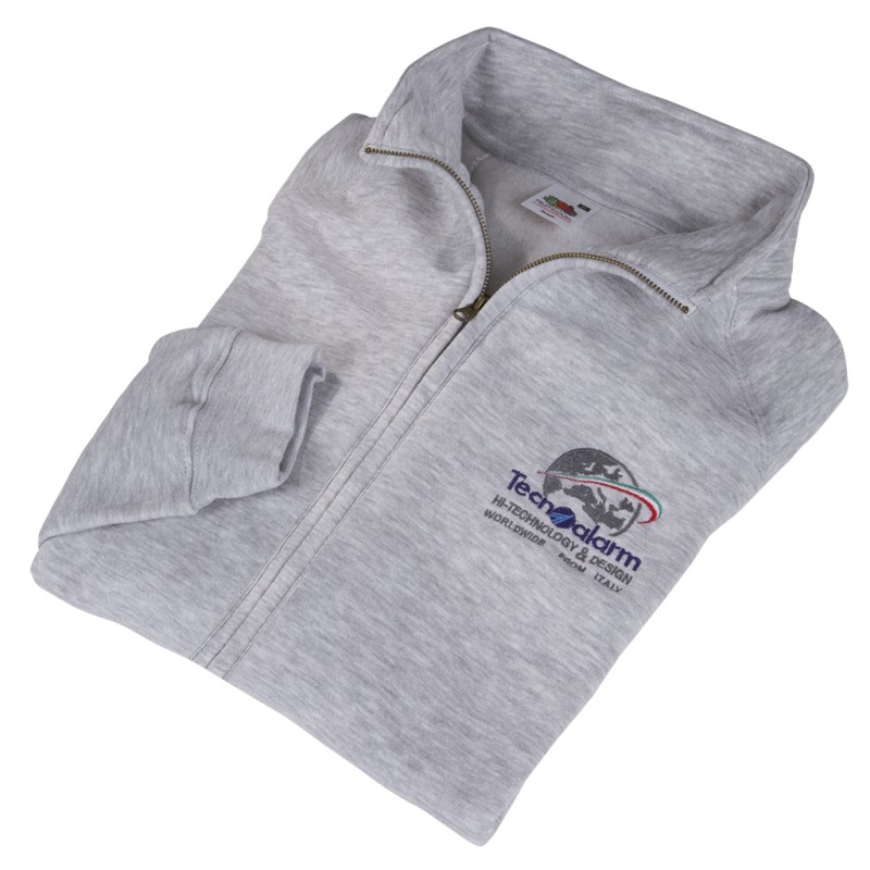 Sweat-shirt avec fermeture éclair et logo Tecnoalarm - Gris