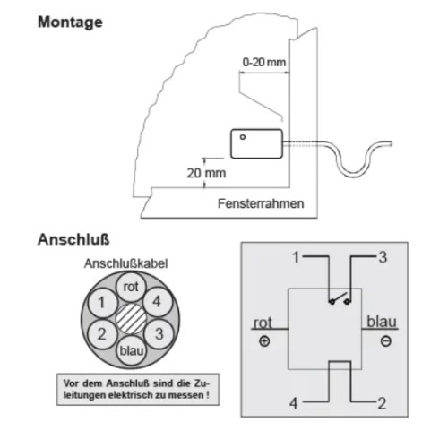 Passiver Glasbruchsensor mit Relaisausgang - Weiss
