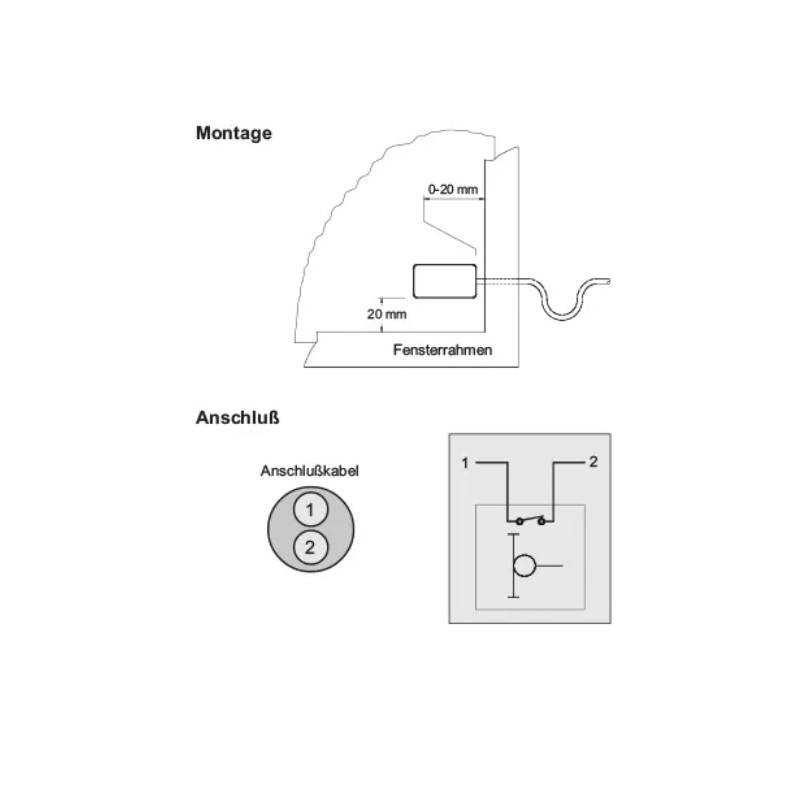 Passiver Glasbruchsensor - Weiss