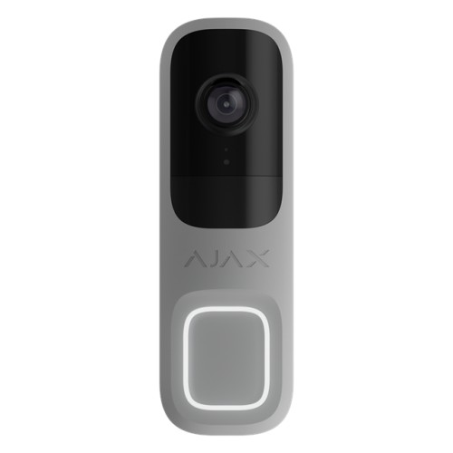 AJAX DoorBell - Sonnette de porte vidéo avec IA intégrée, capteur PIR et contrôle par application Gris