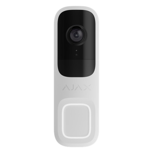 AJAX DoorBell - Sonnette de porte vidéo avec IA intégrée, capteur PIR et contrôle par application Blanc