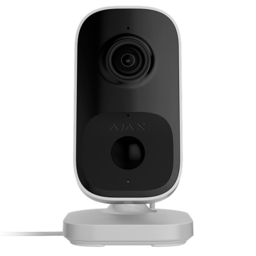 AJAX IndoorCam - Caméra de surveillance intérieure sans fil avec détecteur de mouvement PIR et IA intégrée Blanc 