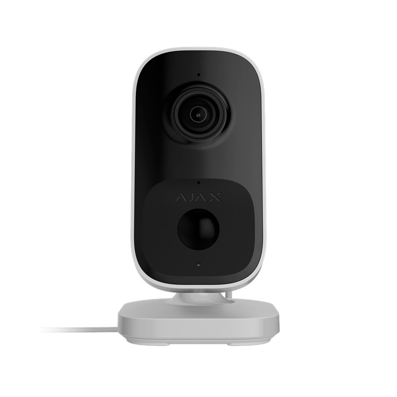 AJAX IndoorCam - Caméra de surveillance intérieure sans fil avec détecteur de mouvement PIR et IA intégrée Blanc 
