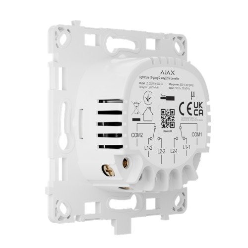 AJAX LightCore (2-gang/2-way) - Relais pour LightSwitch