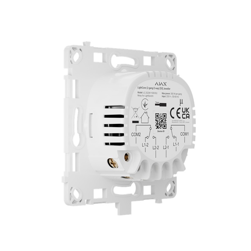 AJAX LightCore (2-gang/2-way) - Relais pour LightSwitch
