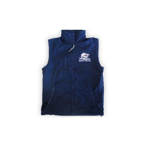 Gilet doublé en polaire avec logo Worldwide from Italy - Bleu