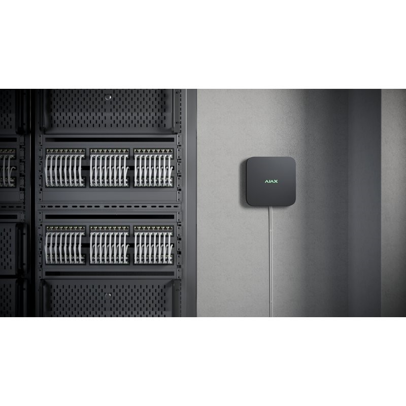 AJAX NVR DC 8-ch - Enregistreur vidéo en réseau 8 canaux alimenté par une alimentation basse tension - Noir
