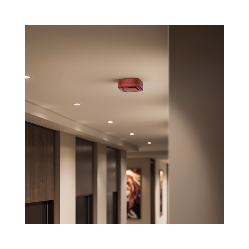 AJAX EN54 FireProtect (Sounder/VAD) - Funk-optischer und akustischer Signalgeber Rot