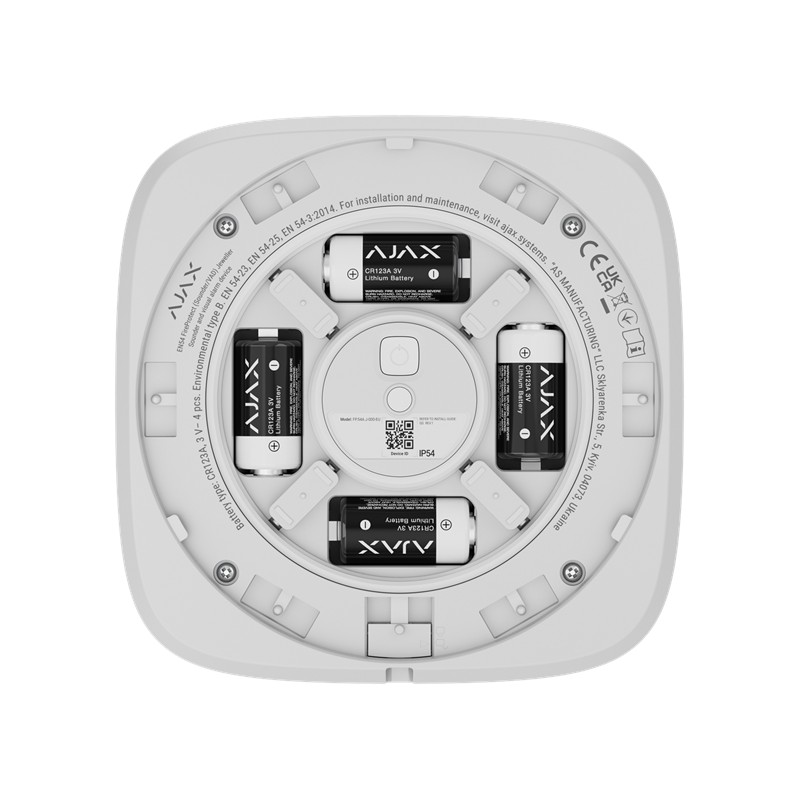 AJAX EN54 FireProtect (Sounder) - Avertisseur sonore sans fil Blanc