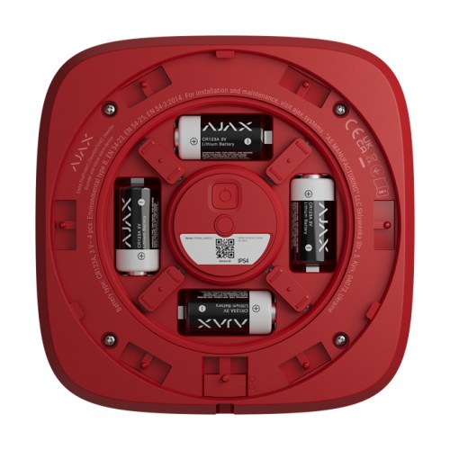 AJAX EN54 FireProtect (Sounder) - Avertisseur sonore sans fil Rouge