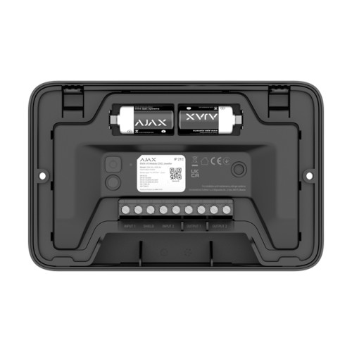AJAX EN54 I/O Module (2X2) - Module d'entrée/sortie radio pour un système d'alarme incendie Noir