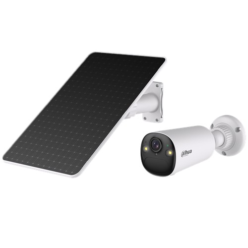 4MP 4G Batterie Bullet Netzwerkkamera Solar-Überwachungssystem Weiss