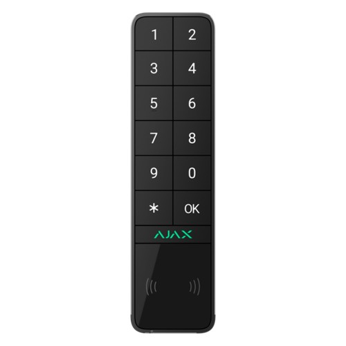AJAX KeyPad Outdoor Jeweller - Kabelloses Bedienteil mit Authentifizierung über Pass, Tag, Smartphone und Codes - für den Innen-