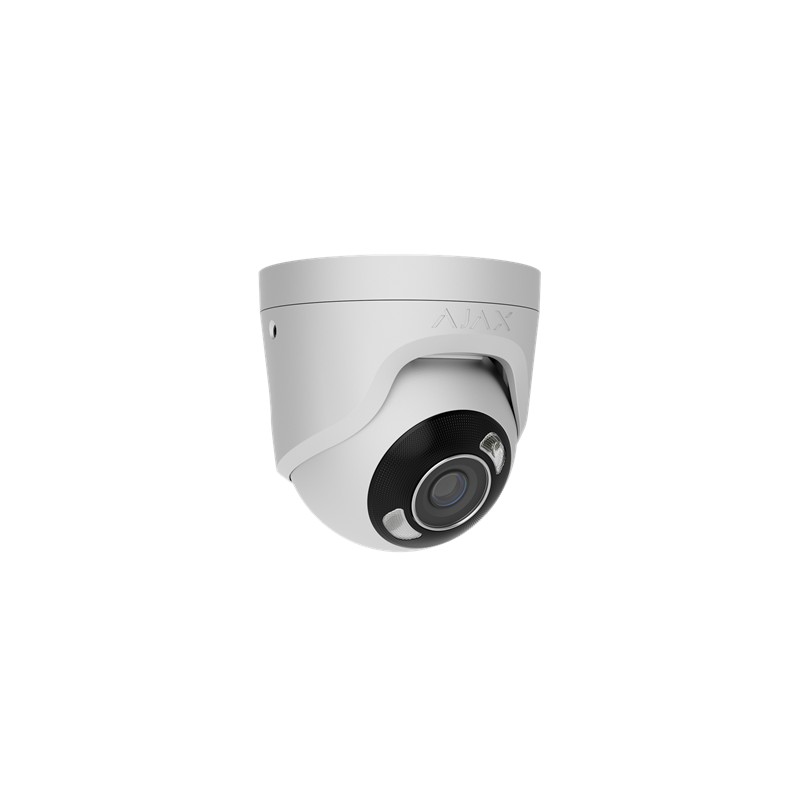 AJAX TurretCam HL (5 Mp/4 mm) - Caméra de surveillance IP filaire avec IA, angle de vue de 110°, éclairage hybride, TrueWDR, mic