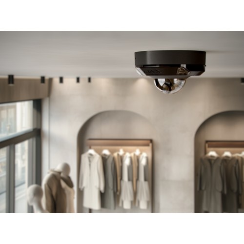 AJAX DomeCam Mini HL (5 Mp/4 mm) - Caméra de surveillance IP filaire avec IA, angle de vision de 110°, éclairage hybride, TrueWD