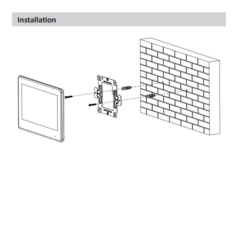 IP Zweidraht-Monitor Schwarz