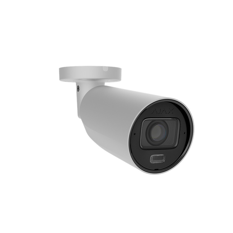 AJAX BulletCam HLVF (5 Mp) - Caméra de surveillance IP filaire avec IA, objectif motorisé varifocal 2,8-12 mm, éclairage hybride