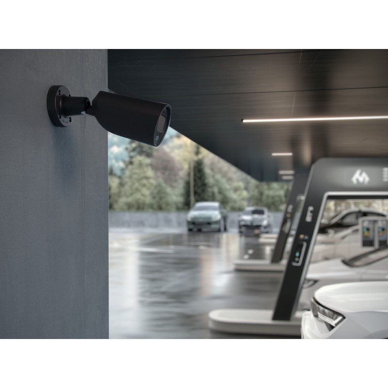 AJAX BulletCam HLVF (8 Mp) - Caméra de surveillance IP filaire avec IA, objectif motorisé varifocal 2,8-12 mm, éclairage hybride